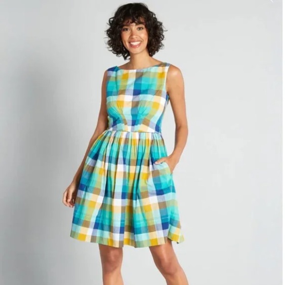 Emily&Fin Abigail Dress in Plaid